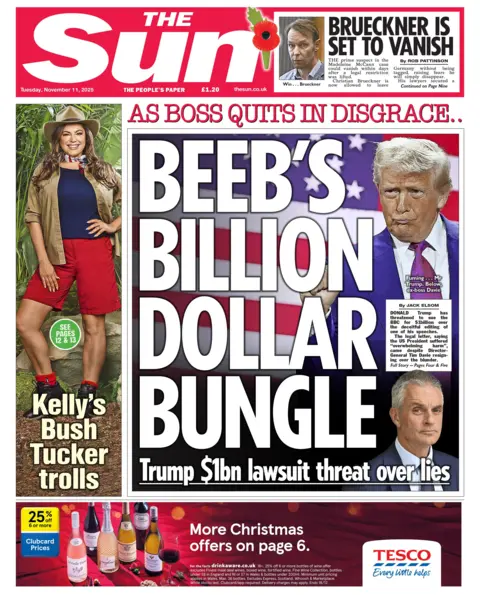 a4a9a170-be8a-11f0-8456-eff94716b162.jpg 'Trump to sue BBC for $1bn' and 'Reeves to ditch two-child benefit cap'