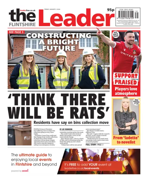 Flintshire Leader Front page of the Flintshire Leader 