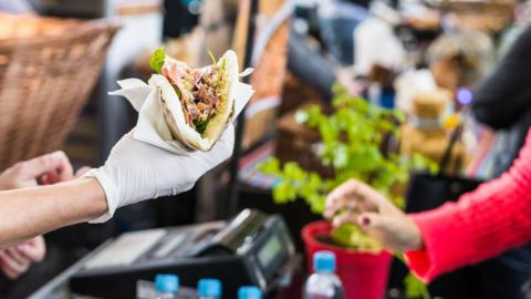 Stock image of a food festival