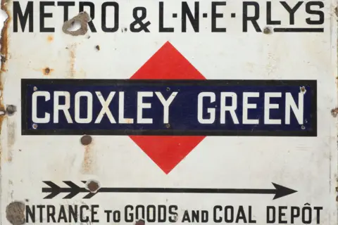 London Transport Museum Croxley Green station sign 1922-1923