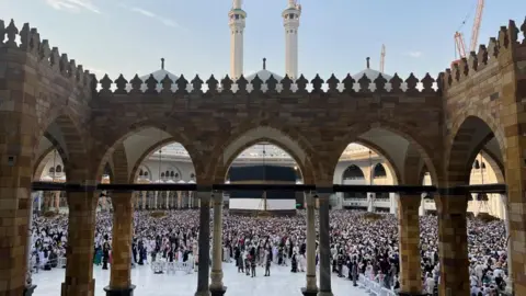Reuters Muslim pilgrims circle the Kaaba in Mecca