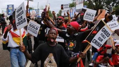 Reuters Protesters begin a three-day demonstration against illegal mining and what organizers say is bad governance in Accra, Ghana September 21, 2024