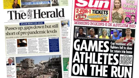 The Herald and The Scottish Sun front pages
