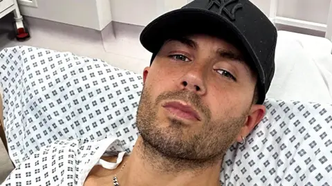 PA Max George in hospital last year