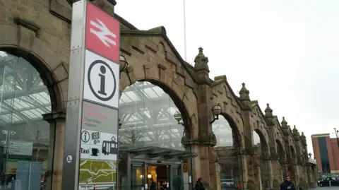 Exterior of Sheffield railway station.