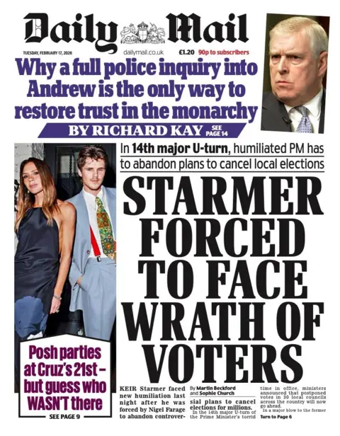 "Starmer forced to face wrath of voters."