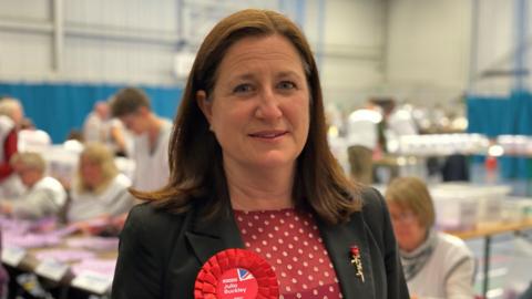 Candidate Julia Buckley at the election count