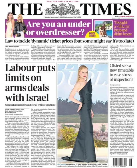  "Labour puts limits connected  arms deals with Israel". 