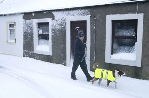 PA Media Snow at Leadhills