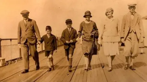Chris Cadman Chris Cadman's family on Southport Pier in the 1920s