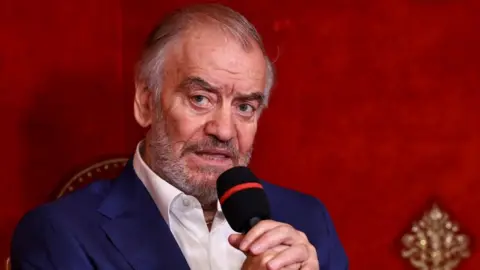 Valery Gergiev, general director of the Bolshoi Theatre, speaks during a press conference ahead of the launch of the new season in Moscow, Russia, on 6 September 2024.