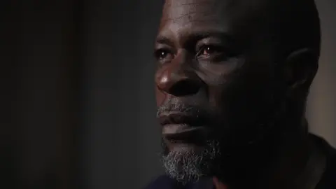 A close-up of the face of Richard Itoro