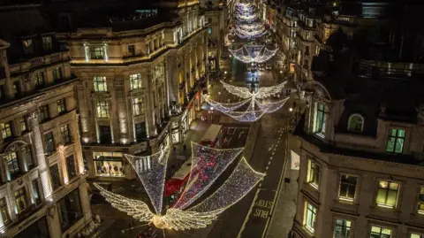 The Crown Estate The "Spirit of Christmas" angel lights on Regent Street