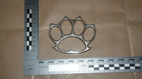 South Wales Police A silver knuckle duster