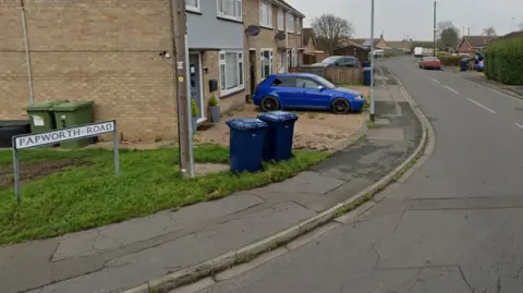 Google Street View of Papworth Road, March