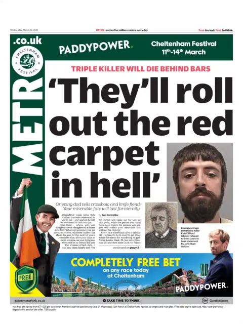  'They'll roll out the red carpet in hell' - a quote from John Hunt whose wife and daughters' killer was sentenced on Tuesday