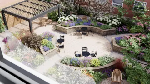 An artist's impression of the garden