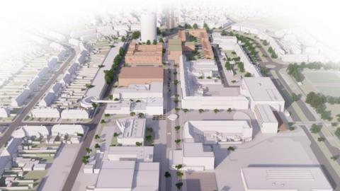 Artist impression of masterplan for Billingham town centre