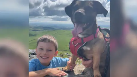 Natalie Knox William Knox with his dog Mylo