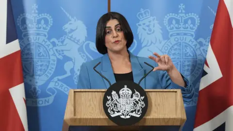 Home Secretary Shabana Mahmood delivers a speech to the Institute for Public Policy Research (IPPR), in Westminster, London.