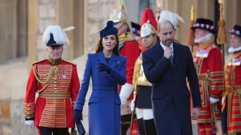 PA Media Prince William and Catherine at the German state visit in Windsor