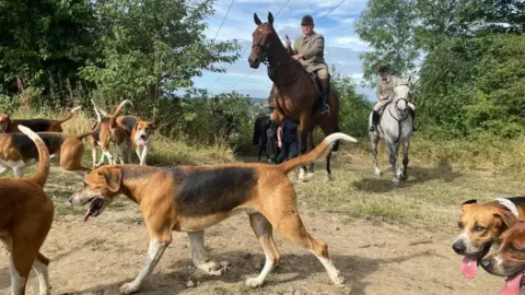 Olivia Richwald/BBC Dogs, horses and hunters in South Yorkshire