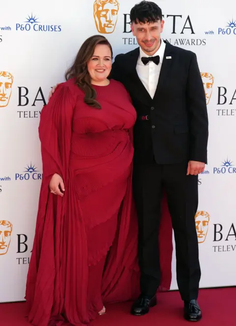 PA Media Jessica Gunning and Richard Gadd attending the BAFTA TV Awards 2024, at the Royal Festival Hall in London. 