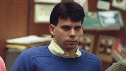 Getty Images Lyle Menendez in a courtroom in 1992