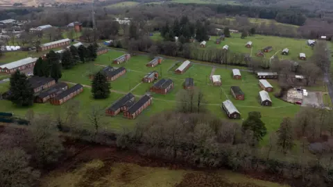 A general aerial view of Crowborough Training Camp, East Sussex.