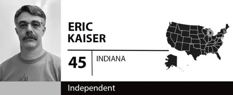 图片显示 Eric Kaiser 印第安纳州选民