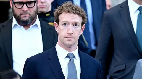 Meta CEO Mark Zuckerberg leaves LA Superior Court after testifying on 18 February 2026