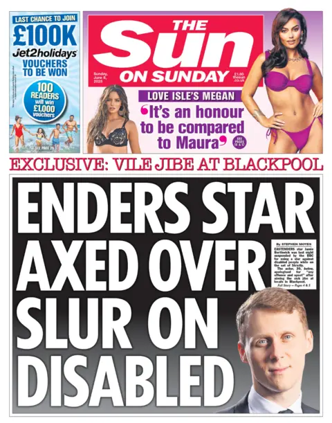  "Enders star axed over slur on disabled"