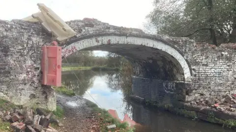 Endon with Stanley Parish Council The damaged canal bridge