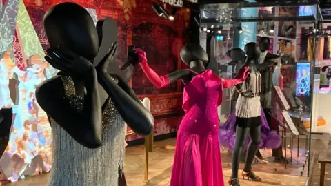 Showtown Mannequins wearing Strictly Come Dancing costumes