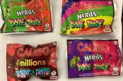 The cannabis-laced sweets found by police