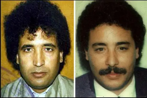 PA Media Al Amin Khalifah Fhimah (right) and Abdulbasset Al Megrahi