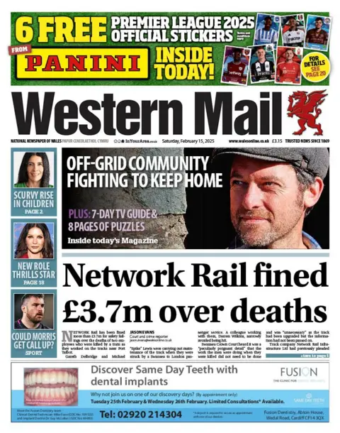 Western Mail Front page of Western Mail