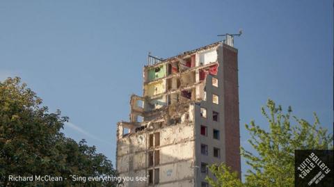 Demolished flats in Grimsby