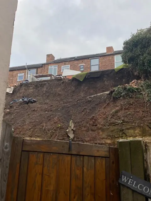 Luke Drayton Scene after collapse of wall near Windmill Lane in Sneinton