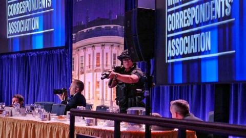 Array of journalists and officials at the White House Correspondents’ Dinner