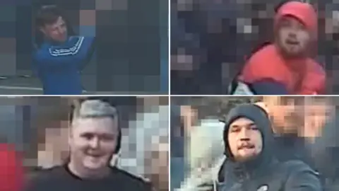Collage of pictures of suspects release by police 