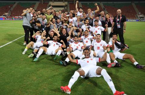 Jordan team in celebration after qualification
