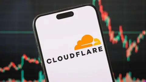 Cloudflare logo on a phone