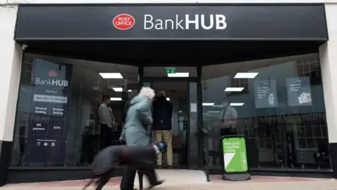 Getty Outside of a bank hub