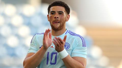 Che Adams playing for Scotland