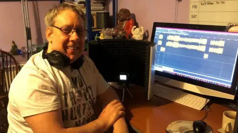 Stephen Shepherd Stephen Shepherd recording at a computer