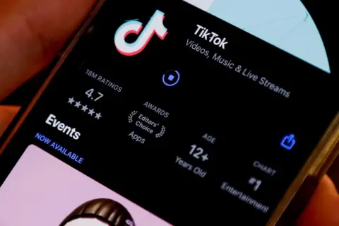 TikTok app on a phone