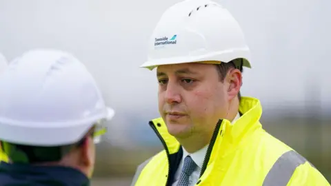 Getty Images Ben Houchen in Hi-Viz and a hard hat