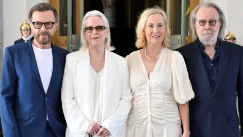 Reuters The four members of Abba standing together 