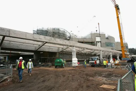 Getty Images The Scottish Parliament building while it was under construction